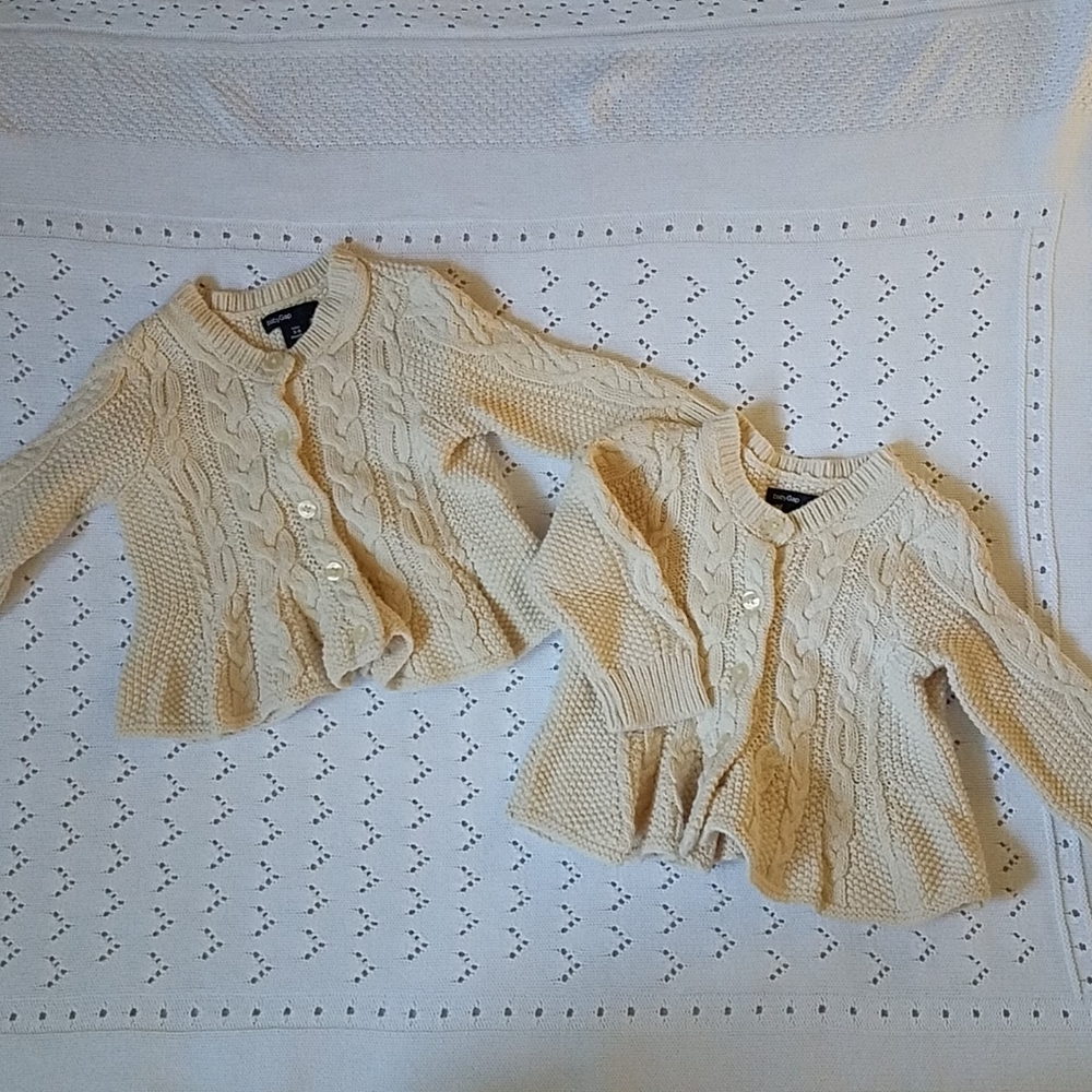 Gap Cable Knit Button Down sweaters for baby girls